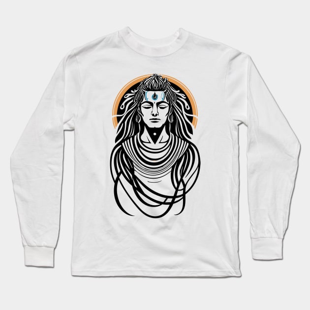 Meditation Long Sleeve T-Shirt by NerdsbyLeo